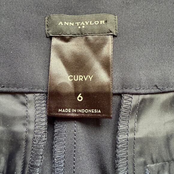Ann Taylor Curvy Navy Blue Straight Leg Trouser Pants Size 6 Career Office Work - Picture 2 of 7
